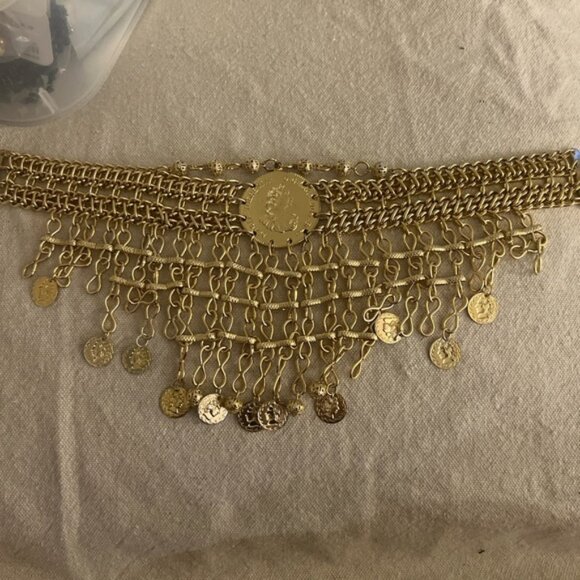 Gold Coin Chain Belt